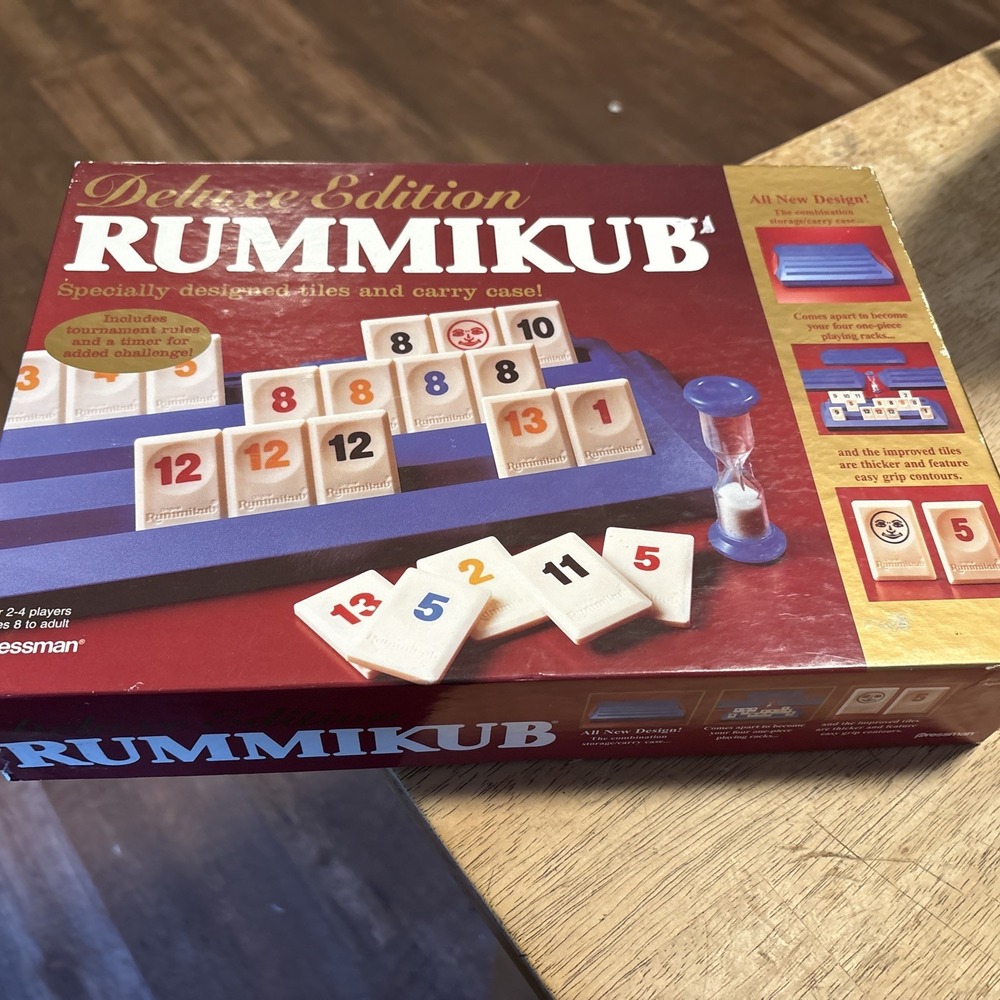 1996 Pressman Rummikub Deluxe Edition Number Tile Game Complete